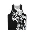 Unisex tank top featuring a fantasy video game character holding a sword