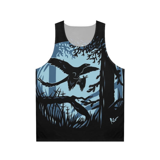 Unisex feathered dinosaur microraptor tank top