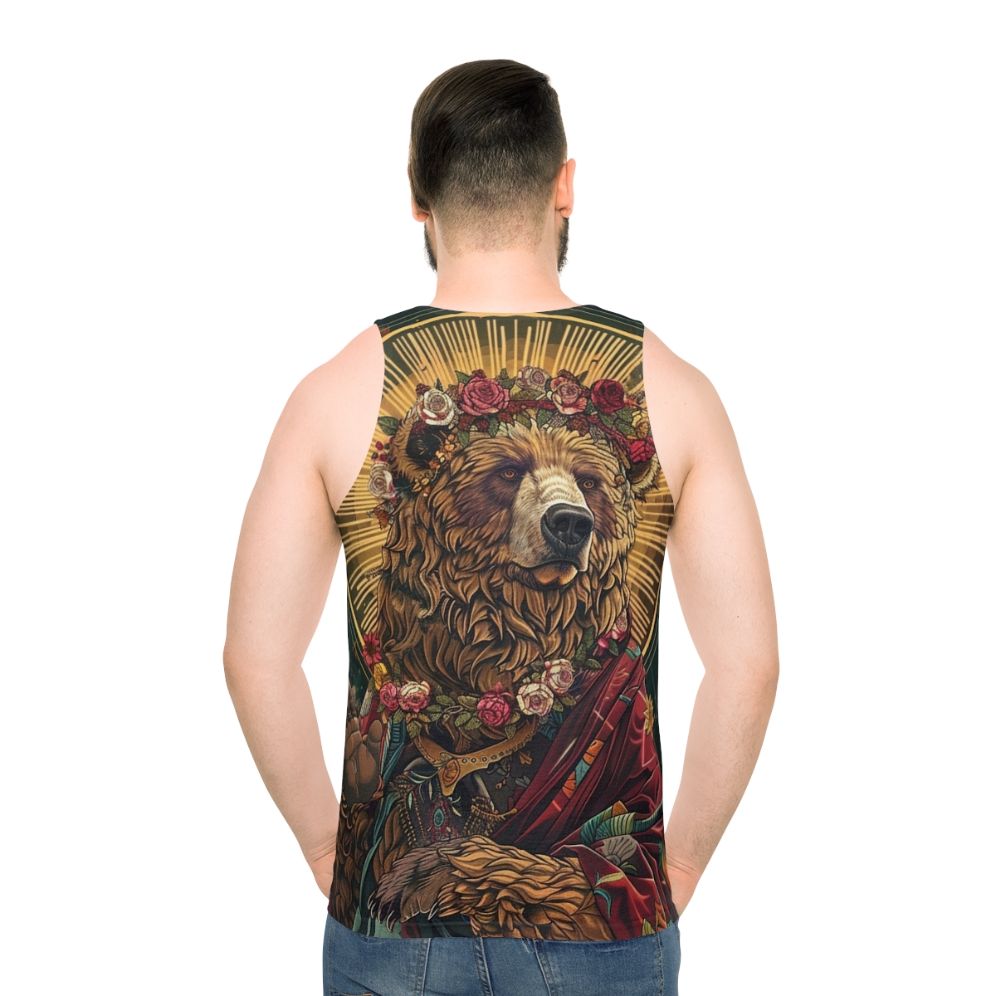 Unisex feminist bear design tank top