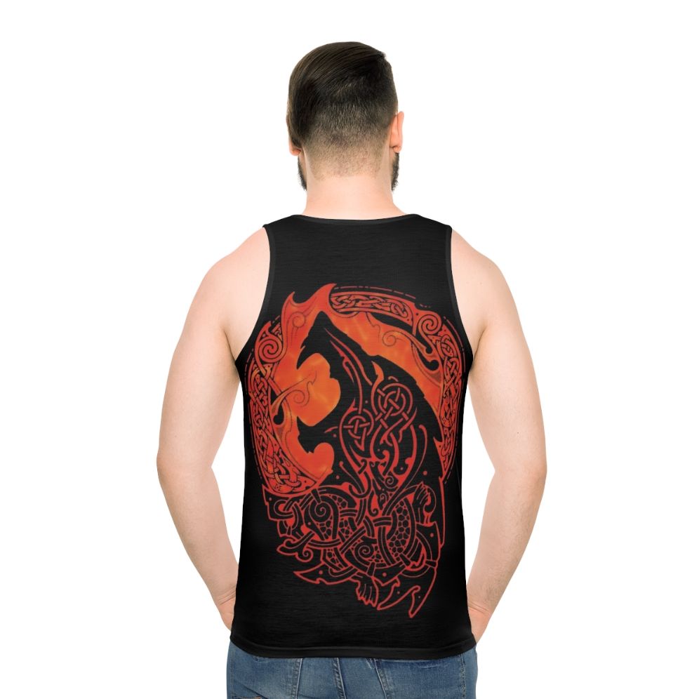 Unisex tank top with Fenrir, Loki's son, from Norse mythology