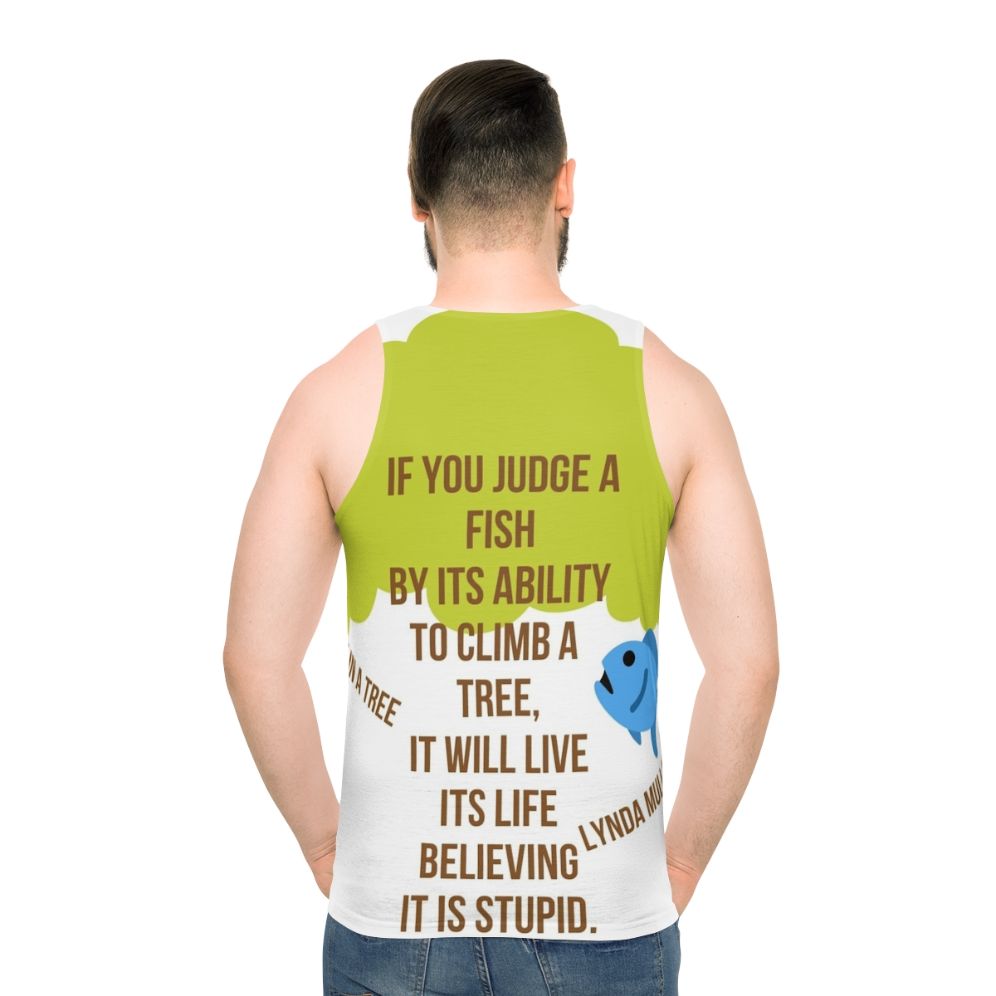 Unisex "Fish in a Tree" literary-inspired tank top