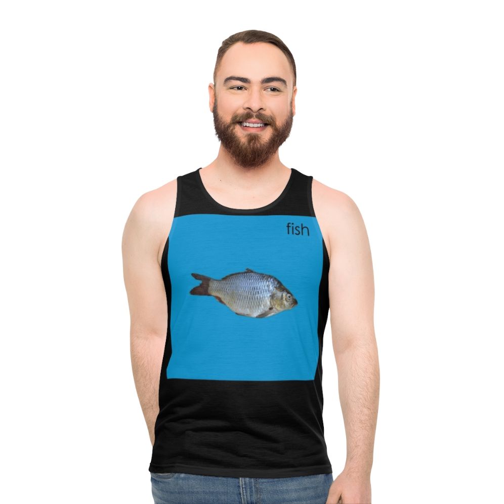 Unisex fish tank top with Weezer design