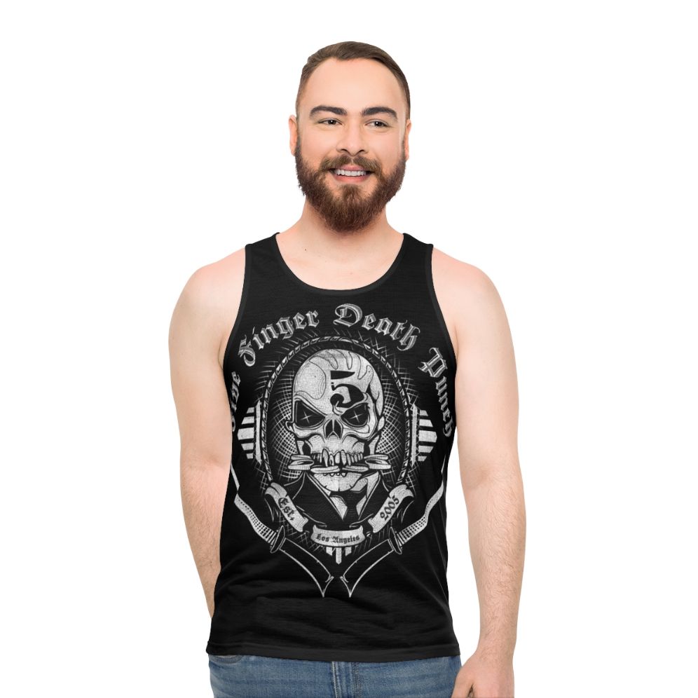 Unisex five finger punch graphic tank top