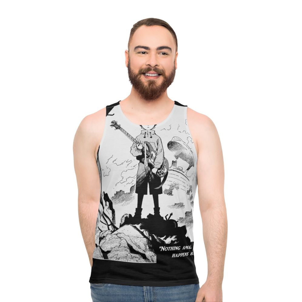 Unisex 'Nothing Amazing Happens Here' FLCL Anime Tank Top