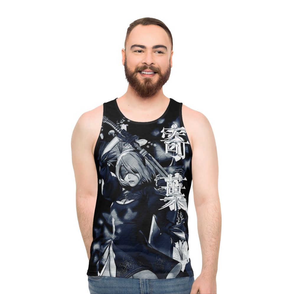 Unisex floral fantasy anime tank top