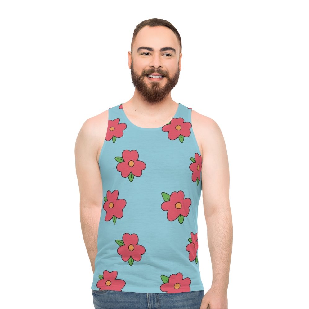 Unisex Floral Homer Simpson The Simpsons Tank Top
