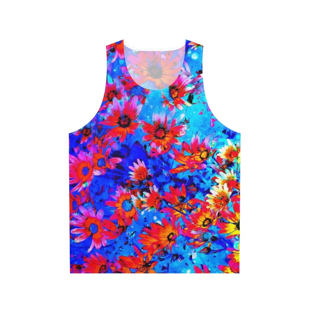 Unisex floral tank top with nature inspired design