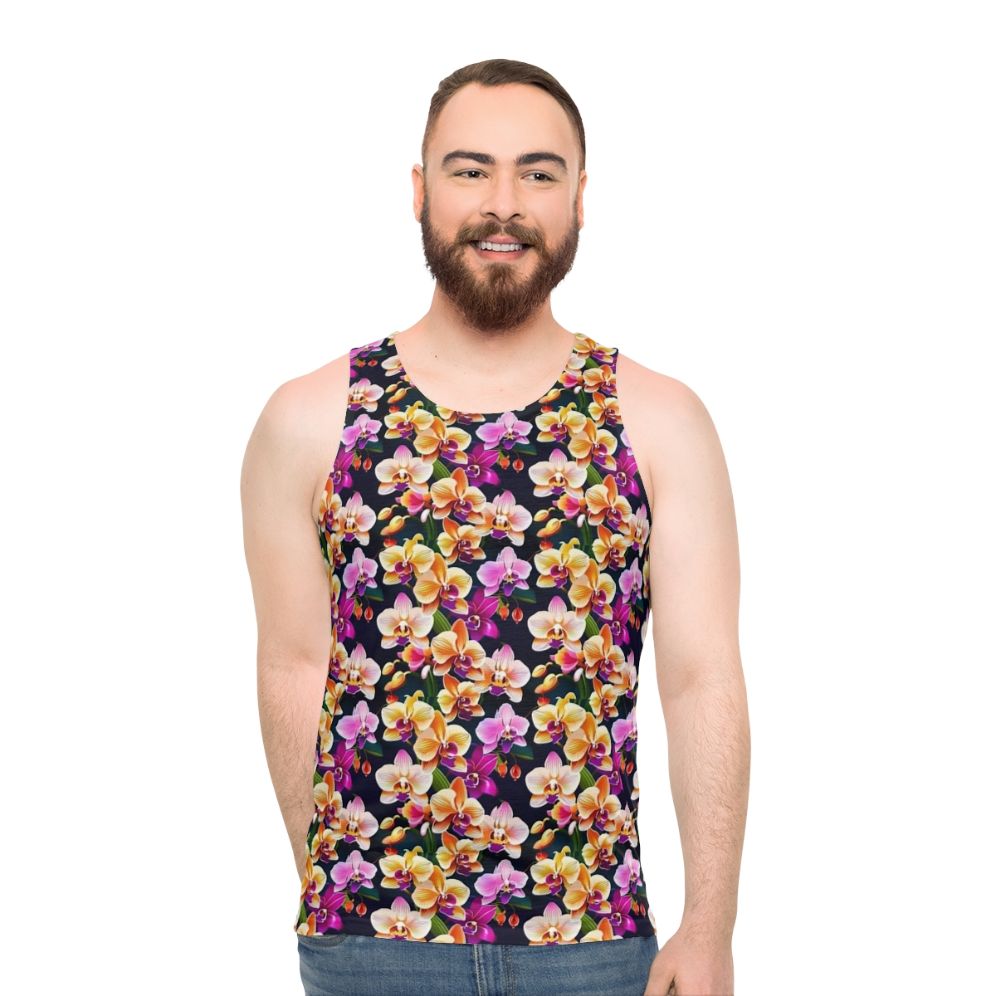 Unisex floral tank top