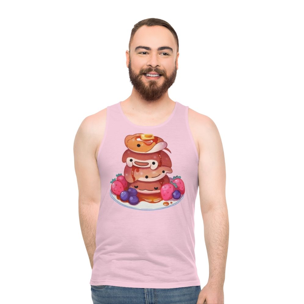 Unisex tank top with a cute cownose ray and sea pancake design