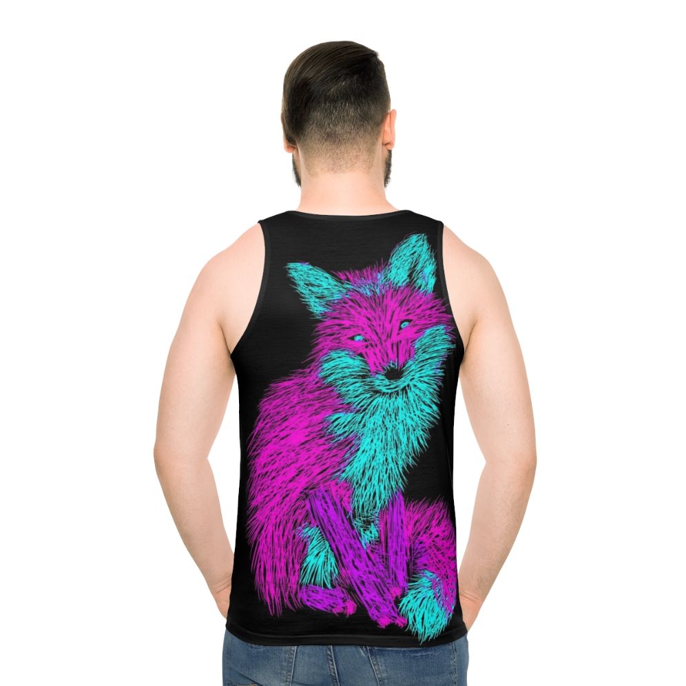 Unisex tank top featuring a red fox, a legendary animal