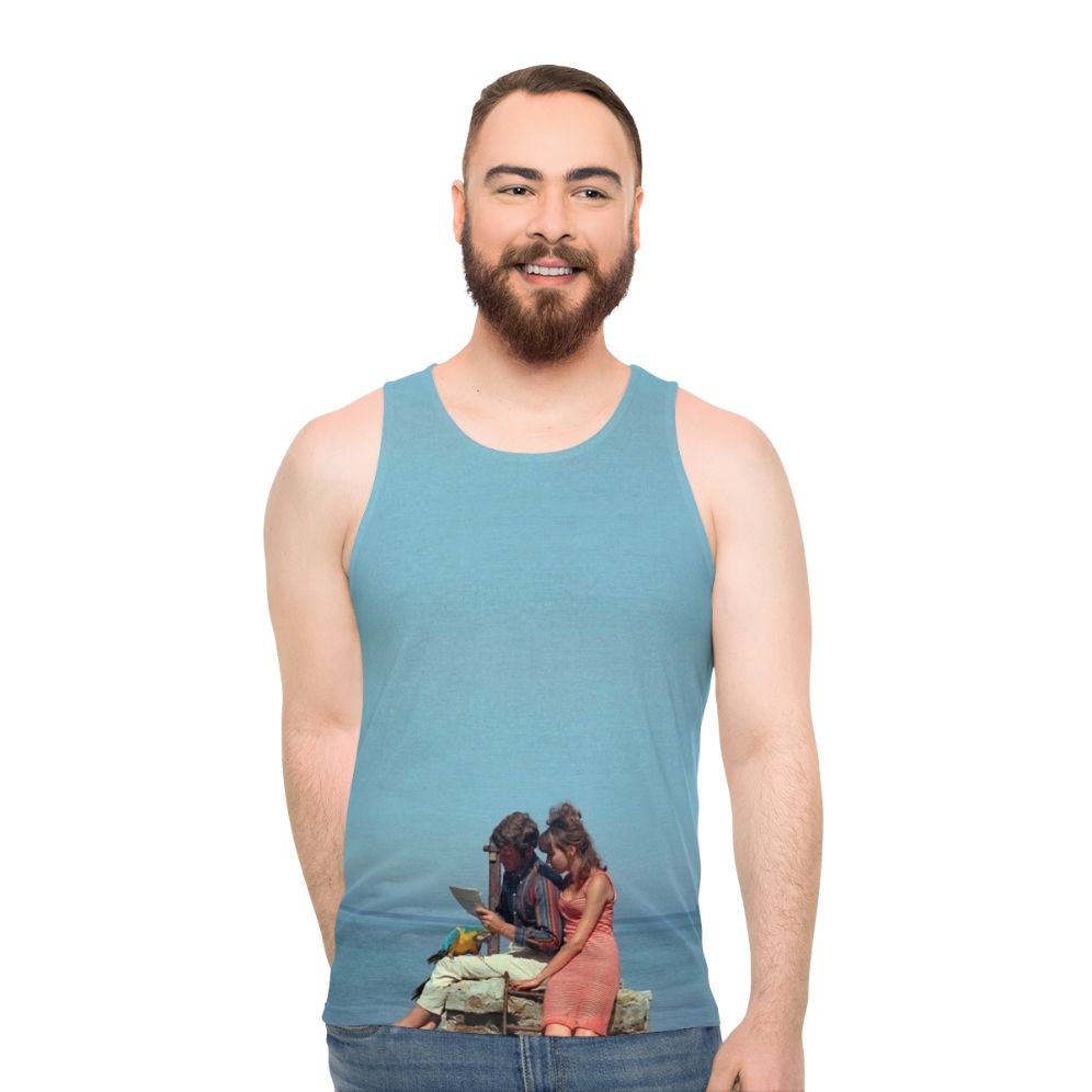 Unisex tank top inspired by the French new wave film Pierrot le fou