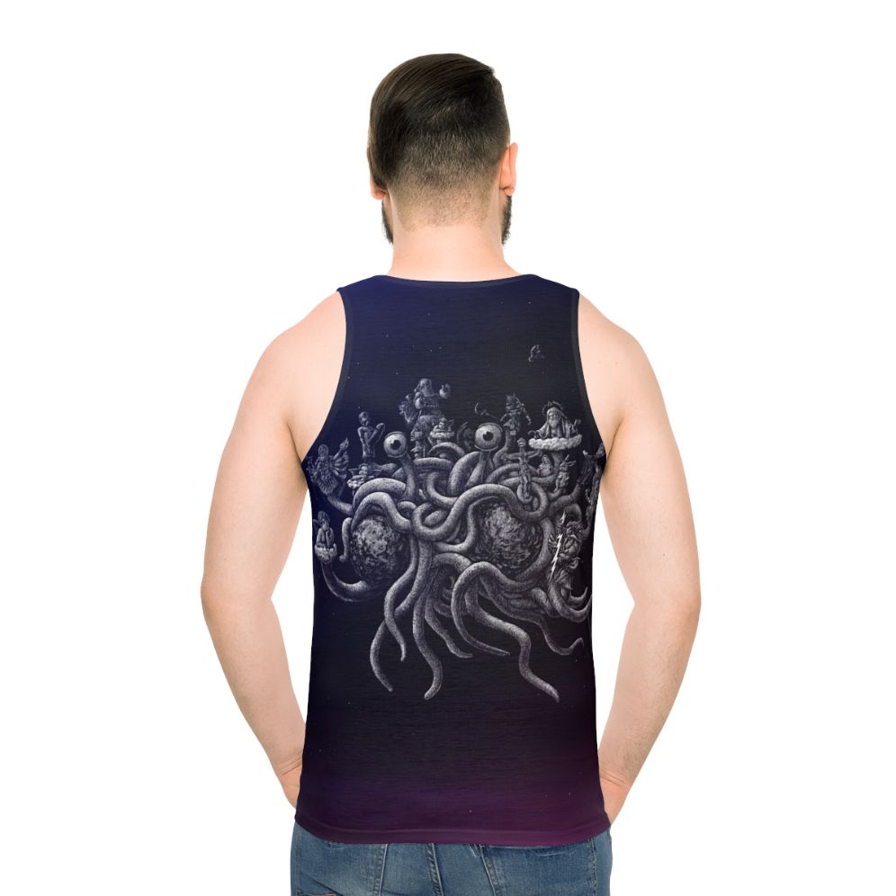 Unisex tank top with the Flying Spaghetti Monster (FSM) Pastafarian symbol