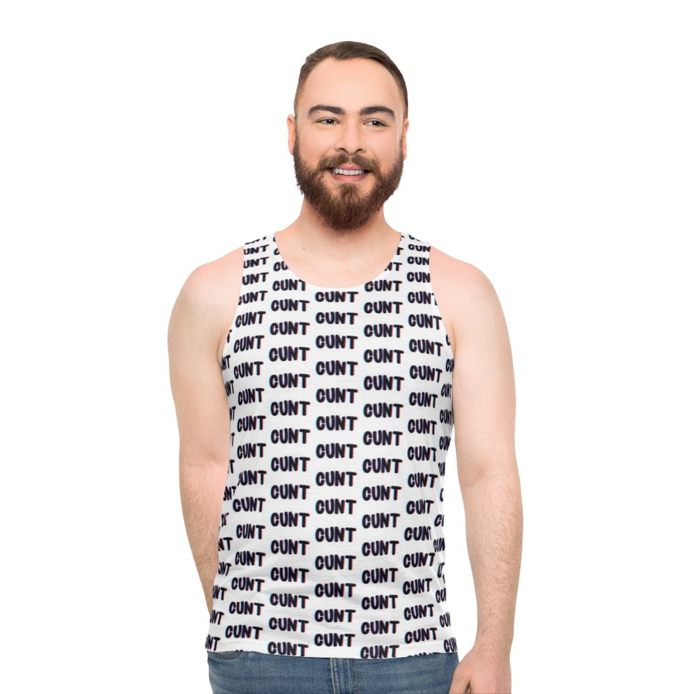 Unisex funny offensive novelty slogan tank top