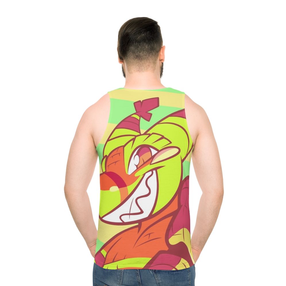 Unisex furry electronic music tank top with TQBF Renard Electrohell design