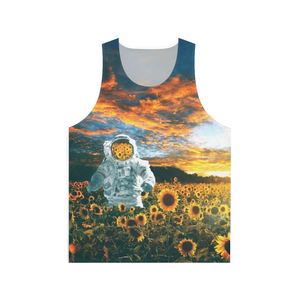 Unisex tank top with space art design