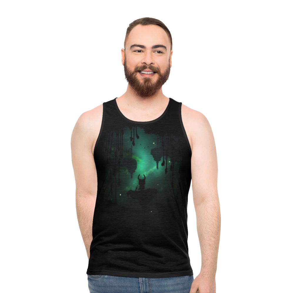 Unisex tank top with nature-inspired fantasy design
