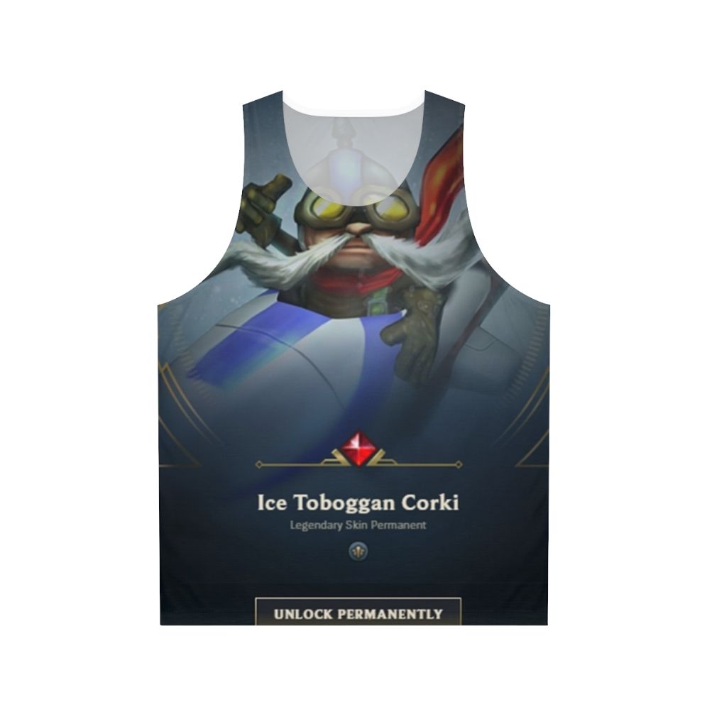 Unisex gaming tank top featuring Poster Corki from League of Legends
