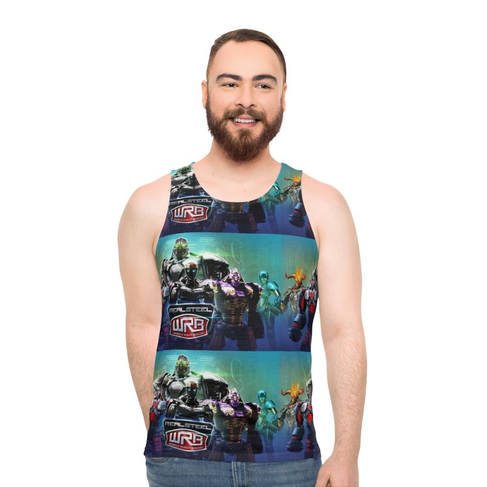 Unisex gaming tank top with Real Steel movie design