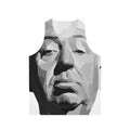Unisex geometric tank top with Alfred Hitchcock minimalist graphic