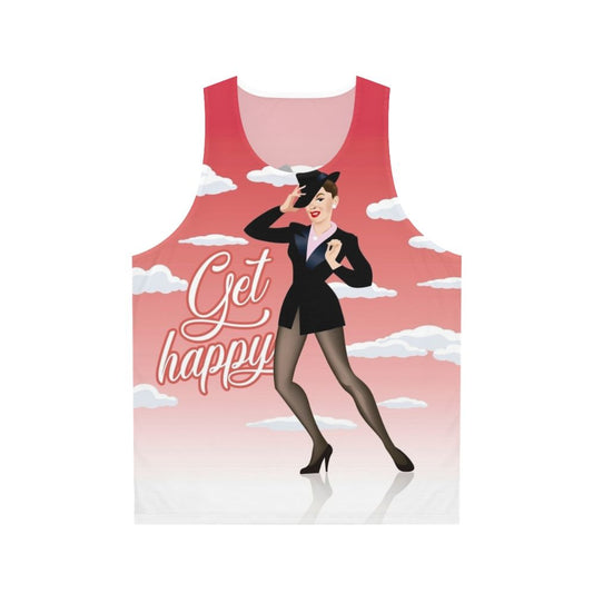 Unisex "Get Happy" Tank Top with Judy Garland Musical Icon Design