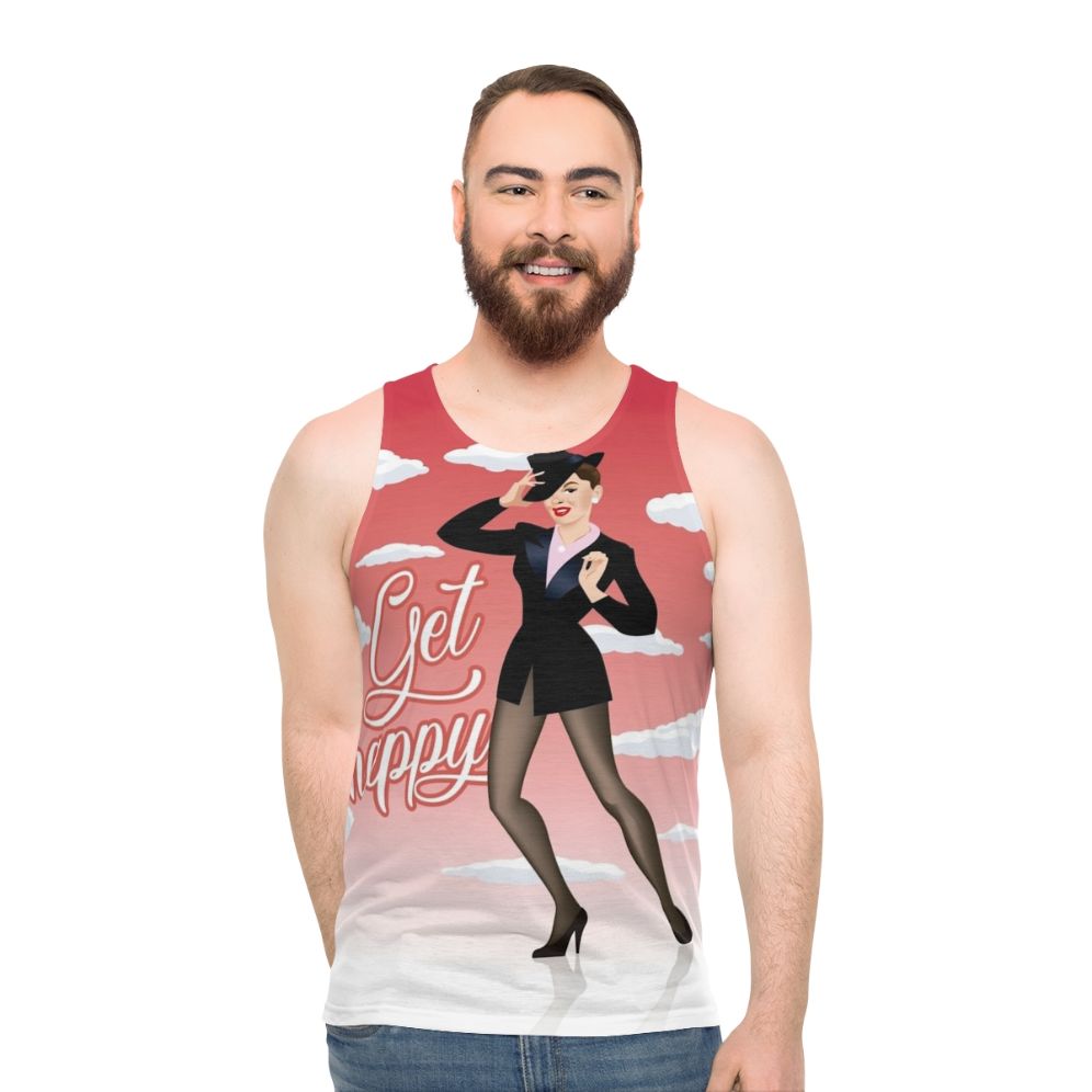 Unisex "Get Happy" Tank Top with Judy Garland Musical Icon Design
