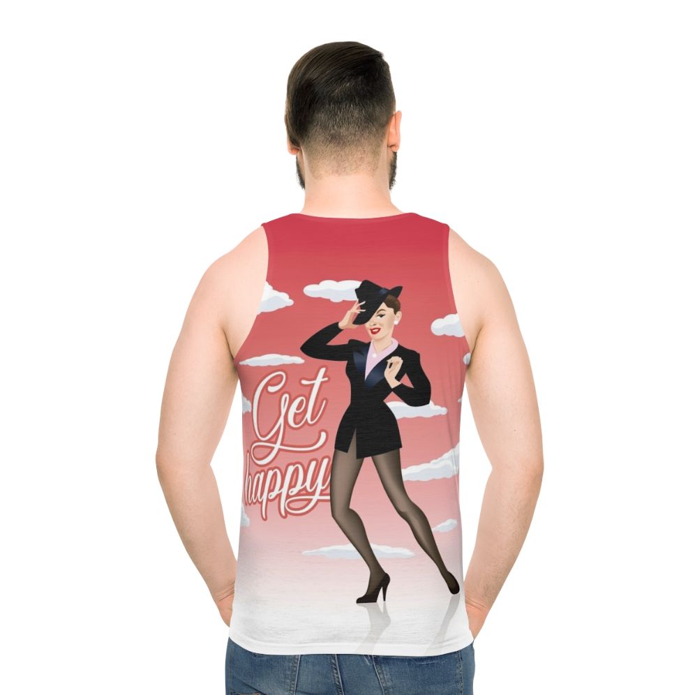 Unisex "Get Happy" Tank Top with Judy Garland Musical Icon Design