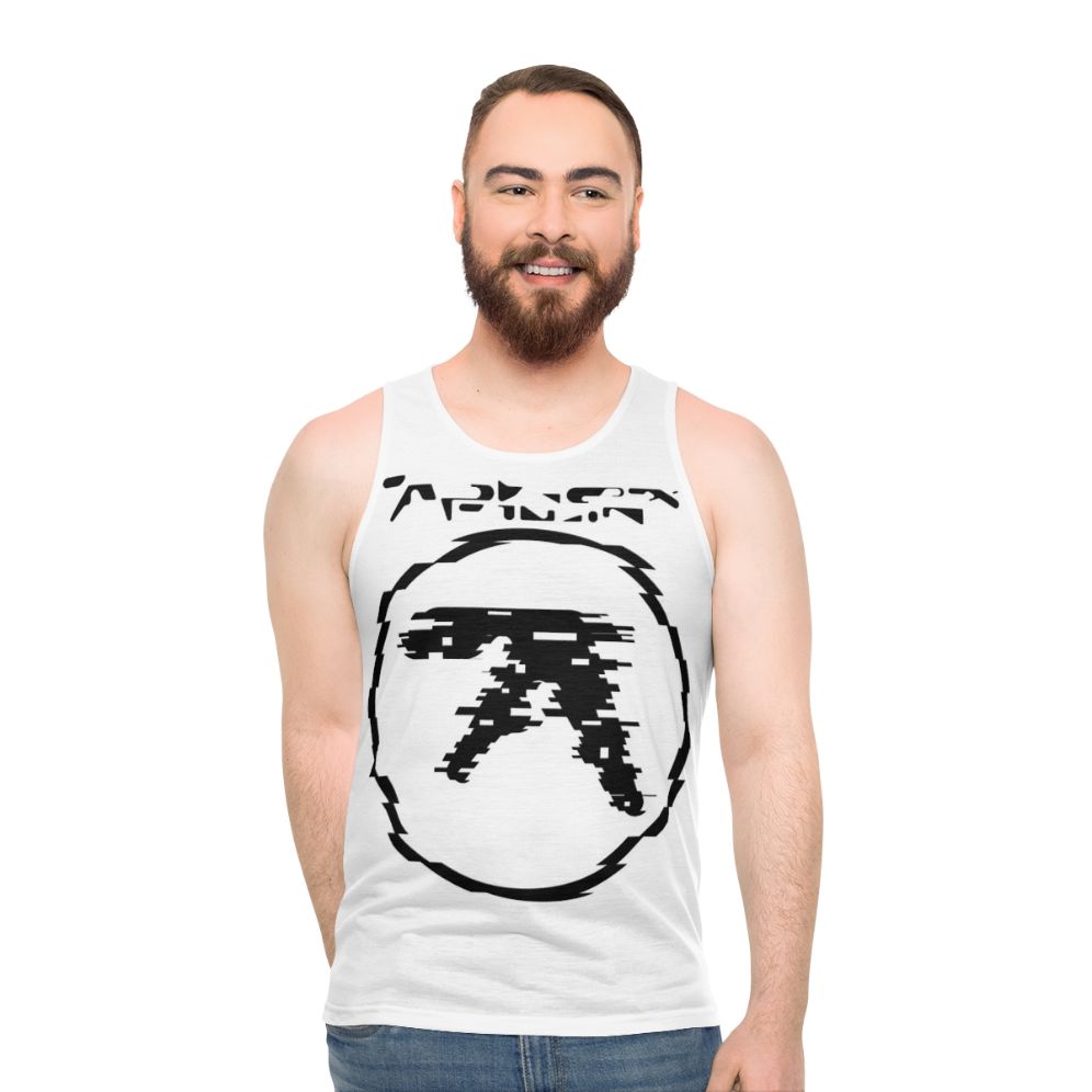 Unisex glitch electronica tank top