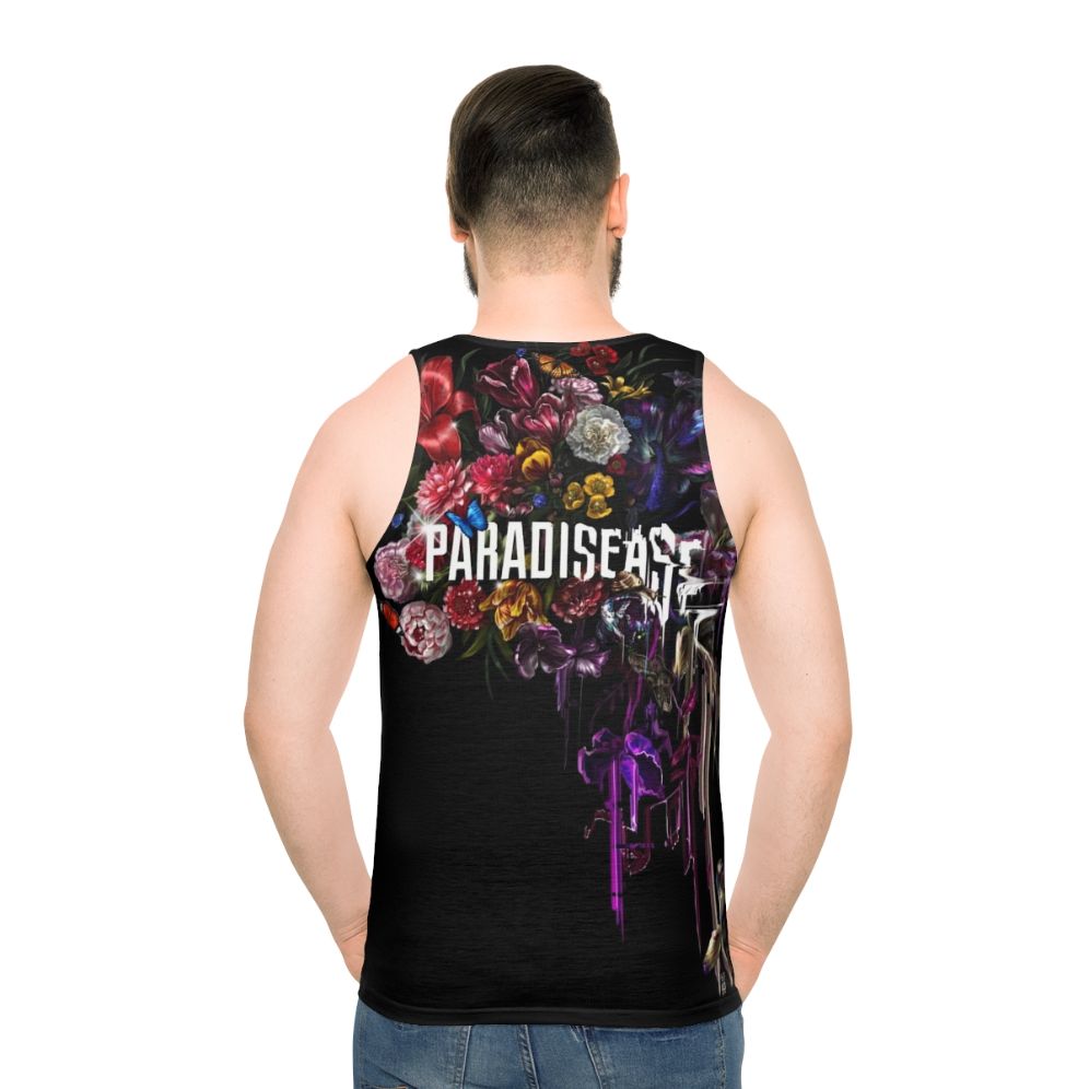 Unisex Glitch Floral Tank Top