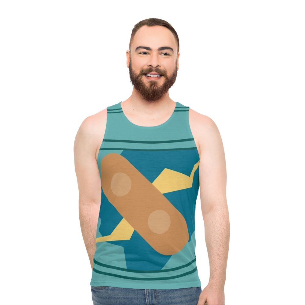 Unisex Golurk Pixelized Tank Top