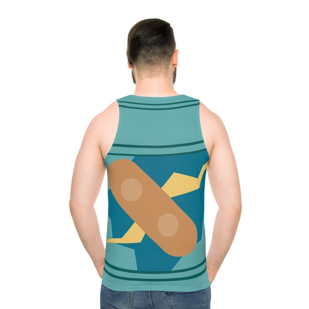 Unisex Golurk Pixelized Tank Top
