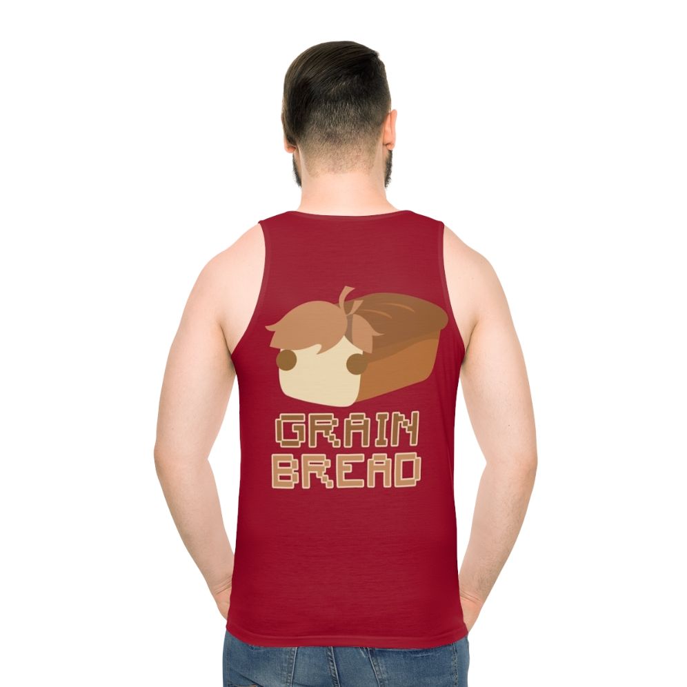 Unisex grain bread tank top with hermitcraft design