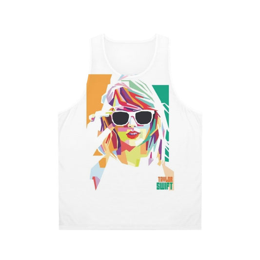 Unisex graphic tank top with WPAP art design