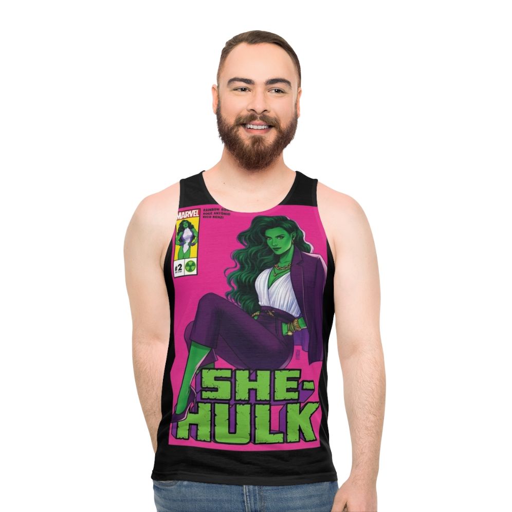 Unisex Green Monster Action Tank Top