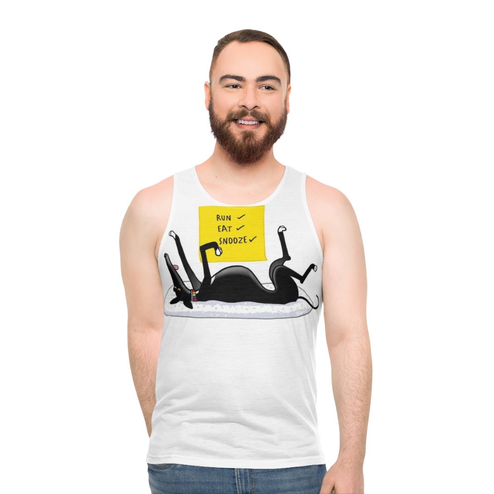 Unisex Greyhound Lurcher Dog Cartoon Tank Top