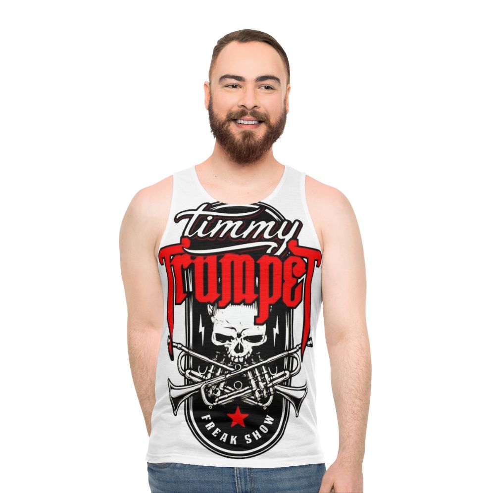Unisex grunge skull tank top