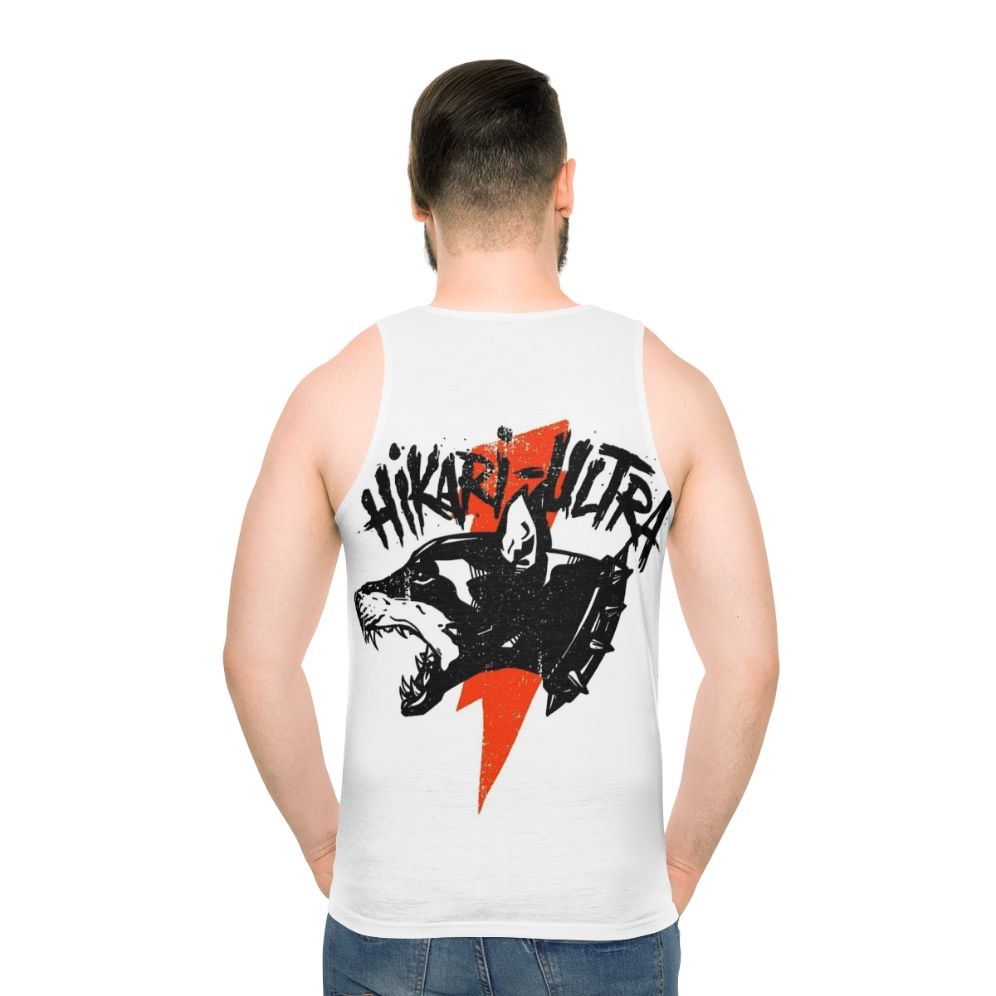 Unisex grunge vintage tank top with lightning bolt print