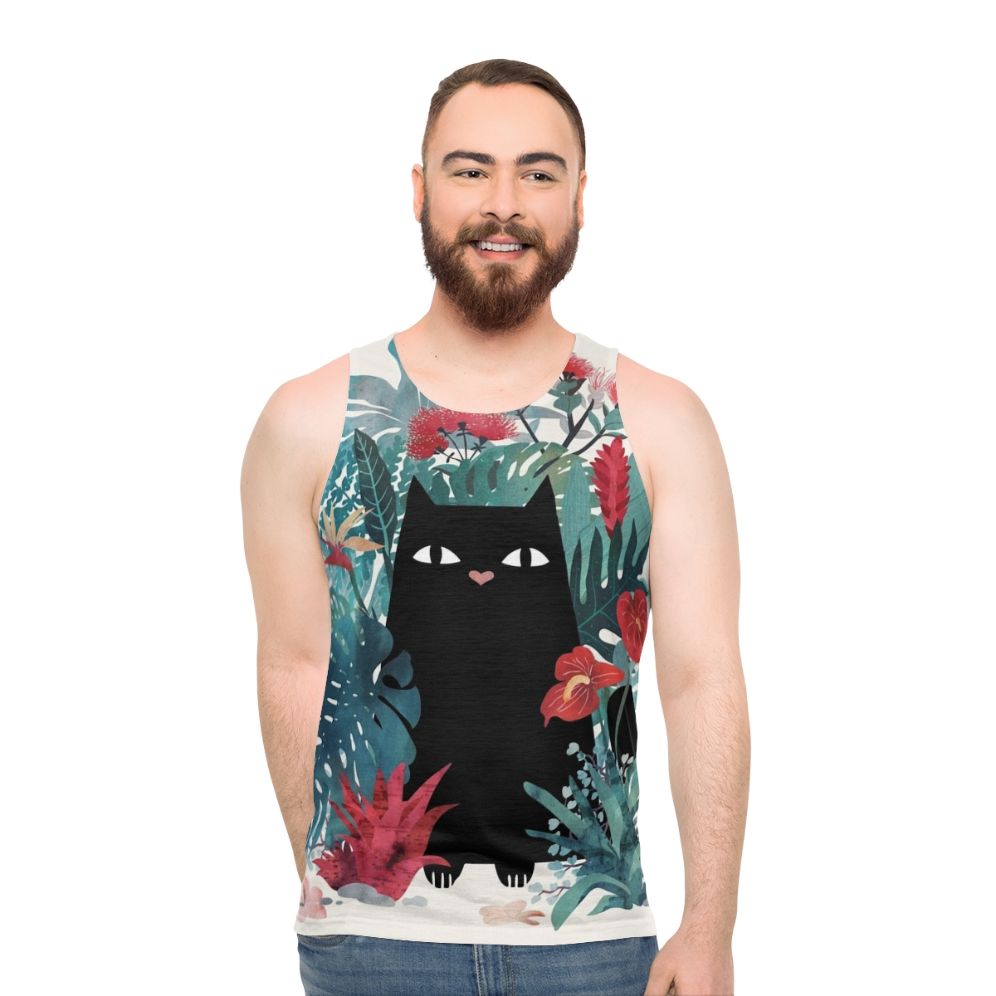 Unisex Hawaiian Floral Tank Top