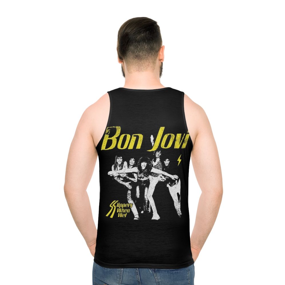 Unisex heart dagger forever slippery when wet tank top