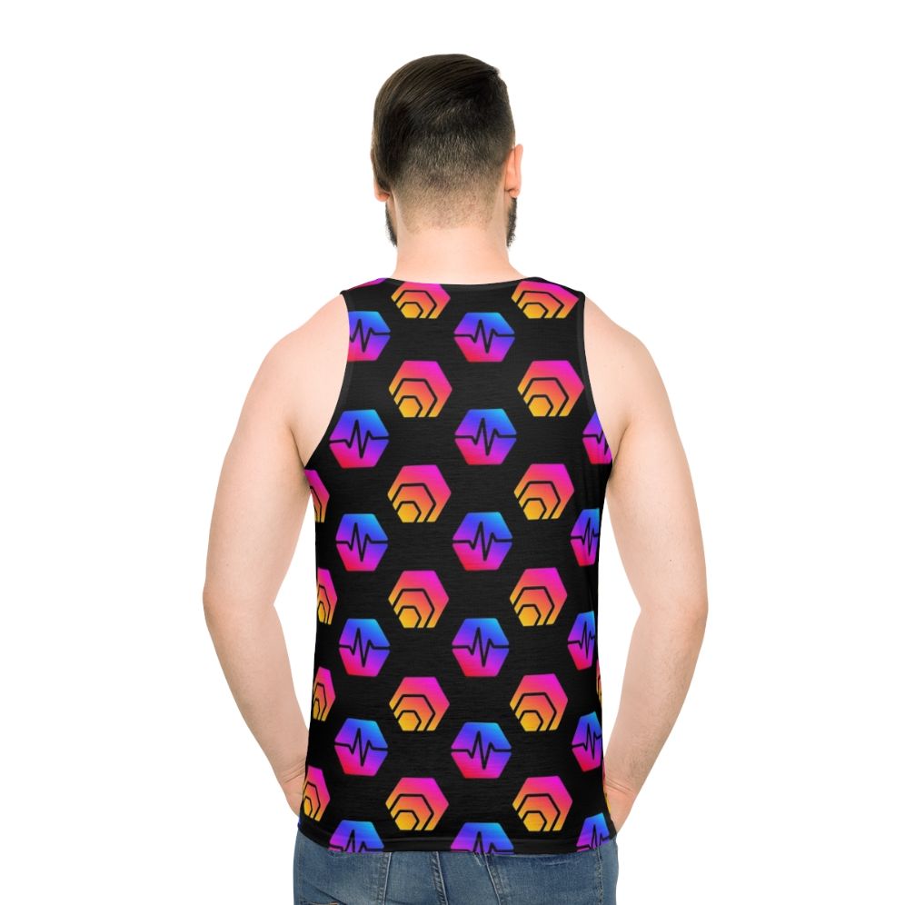 Unisex tank top with Hex crypto and Pulsechain logo design