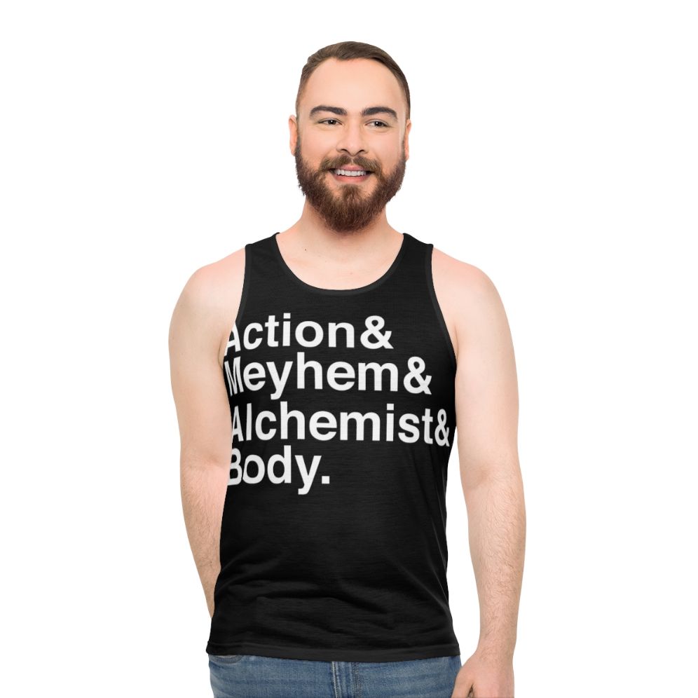 Unisex hip hop graphic tank top