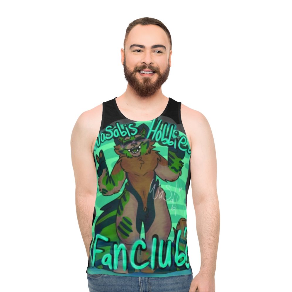 Unisex hobbies cartoon design tank top