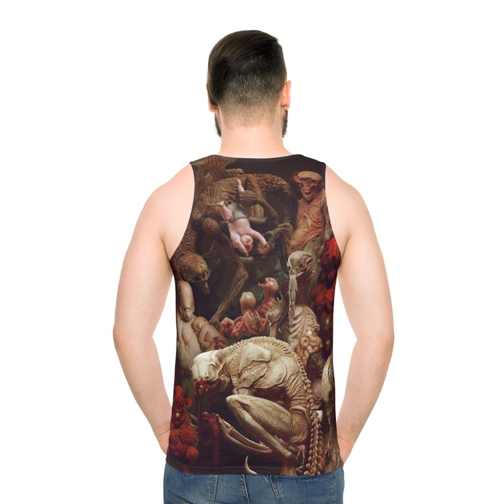 Unisex horror tank top with creature design