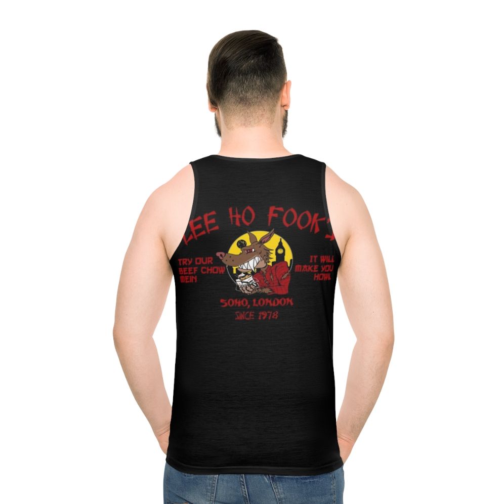 Unisex horror-themed tank top inspired by Warren Zevon's 'Werewolves of London'