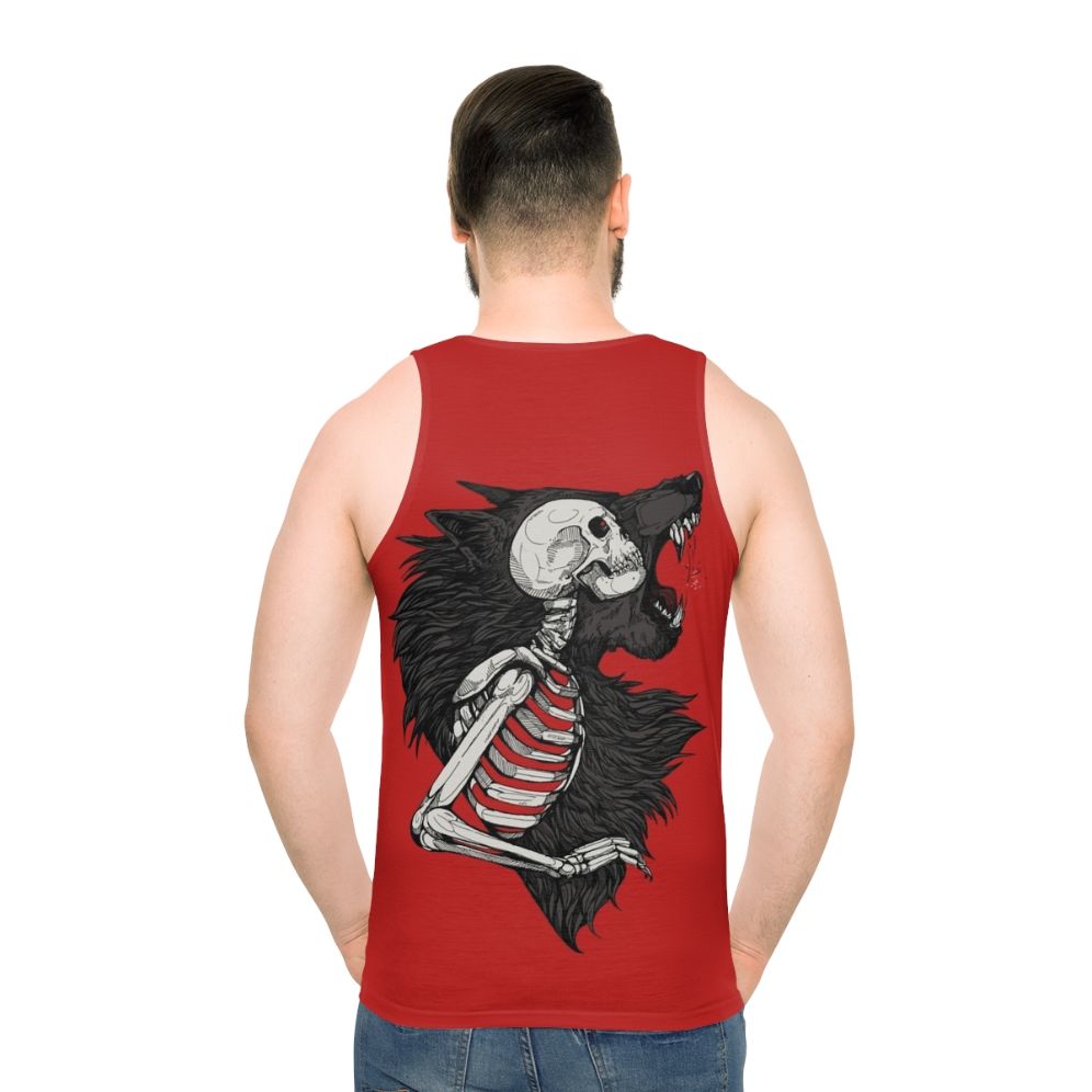 Unisex horror werewolf halloween tank top