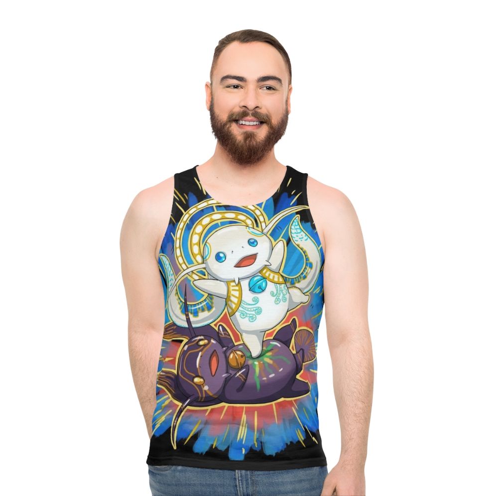 Unisex Hydaelyn Kick Namazu Gaming Tank Top for Final Fantasy XIV Fans