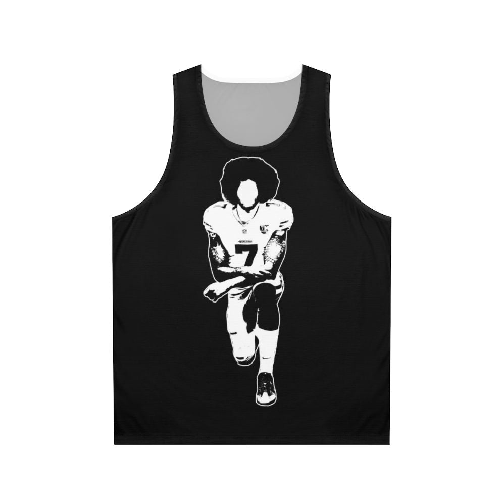 Unisex tank top with "I'm With Kap" design supporting NFL boycott and take a knee movement