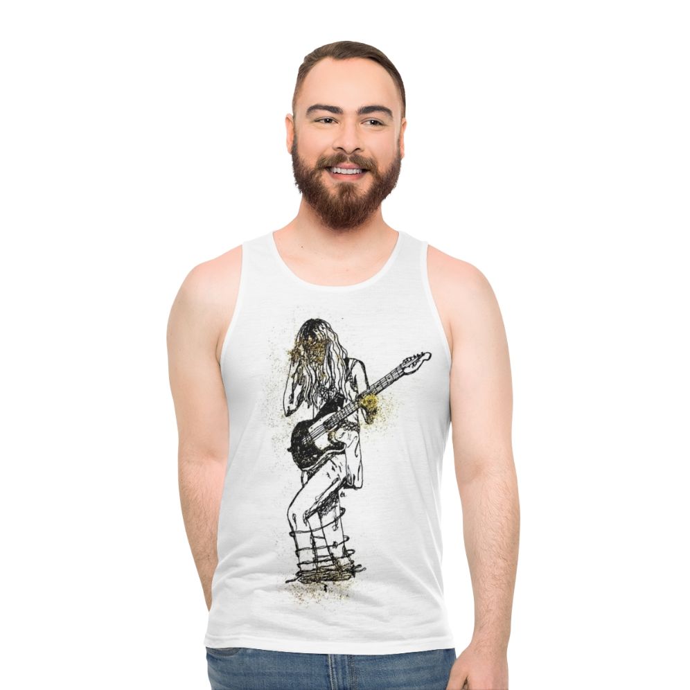 Unisex indie music tank top with Wolf Alice artwork