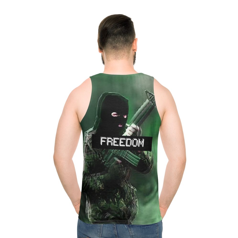 Unisex tank top with Irish heritage and revolution resistance design