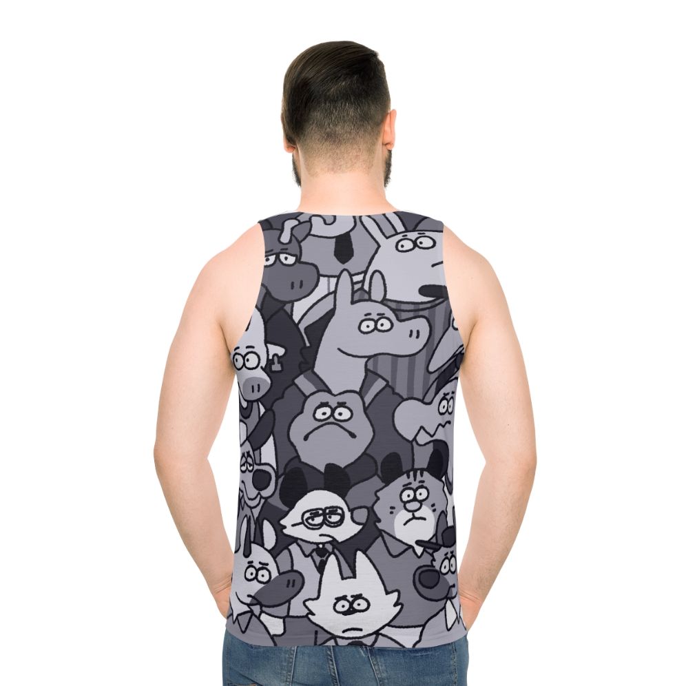 Unisex "It's Us Against the Universe" animal print graphic tank top