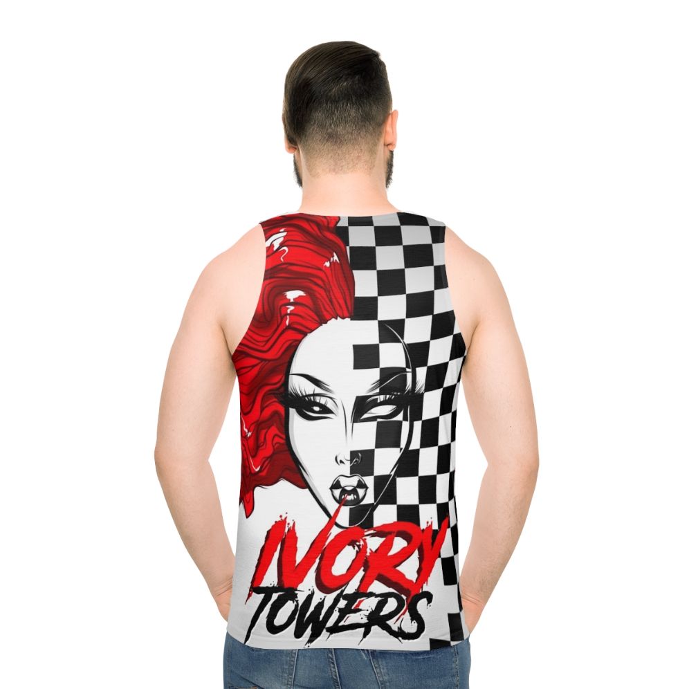 Unisex Ivory Towers Checkerboard Drag Queen Tank Top